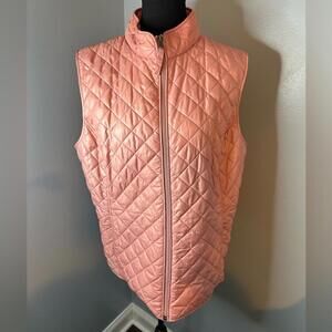 TWO Van Huesen Light Weight Puffer Vest in Cream and Pink Size XL